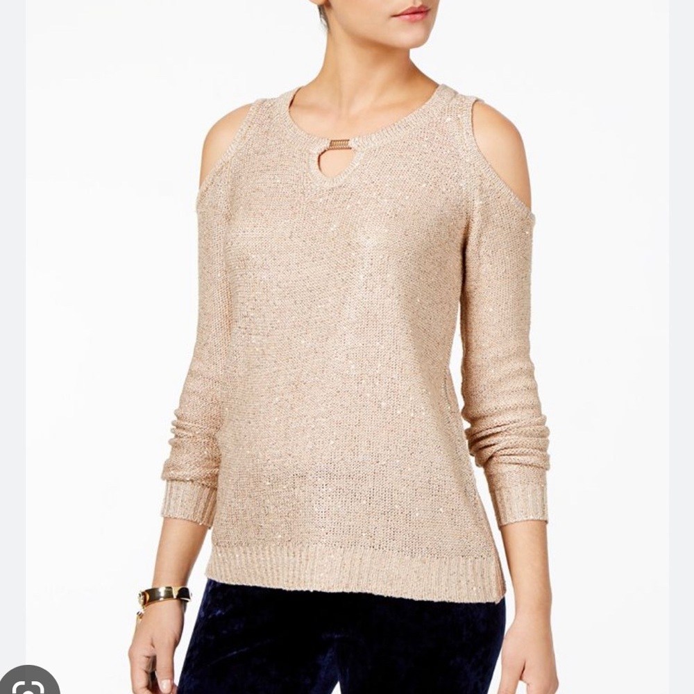 Cold shoulder sweater